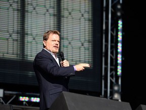 Eddie Izzard, seen here July 19, 2013 in London, hosted the late Just for Laughs gala July 25.  (Photo by Ben A. Pruchnie/Getty Images)