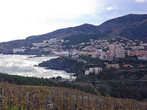 Roussillon is between the Pyrnees Mountains and the Mediterranean Sea. (photo by Marcia Frost )