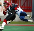 Seen here in 2005 with Calgary, punter Burke Dales could soon be a member of the Als.
Ted Rhodes/Calgary Herald