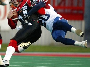 Seen here in 2005 with Calgary, punter Burke Dales could soon be a member of the Als.
Ted Rhodes/Calgary Herald