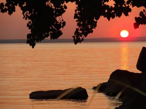 Sunset at Parc L'Anse a l'Orme.