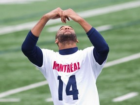 Brandon London hopes he doesn't go two consecutive games without a reception.
John Kenney/The Gazette