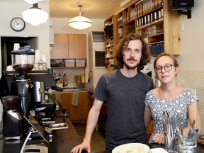 Owners Dominique Jacques and Myriam Asselin are serious about good coffee.  (Photo by Michelle Little)