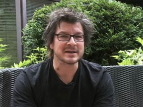 Screen grab from a Fantasia Film Festival video interview with Quebec director Podz (Daniel Grou.)