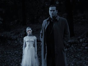 Writer Hall Baltimore (Val Kilmer) and ghost girl V. (Elle Fanning) in the film Twixt, by Francis Ford Coppola.