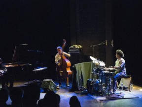 (L-R) Vijay Iyer, Stephan Crump and Justin Brown perform at the Gesù