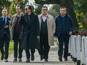 Martin Freeman, left, Paddy Considine, Simon Pegg, Nick Frost and Eddie Marsan in the film The World's End. It's the closing film of the Fantasia Film Festival and tickets are already sold out. (Focus Features)