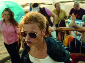 Karoline Schuch and Doron Amit (in sunglasses) star in the new German/Israeli film Hannas Reise (Hanna's Journey).