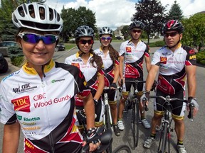 Rose Di Pancrazio with her family (left to right), Jessica, Alexia, Carl and Mario LaBarbera will participate in 590-kilometre CIBC 401 Challenge, August 7 to 9, 2013.