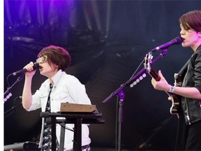 Tegan and Sara perform at Osheaga 2013, on Saturday, Aug. 3