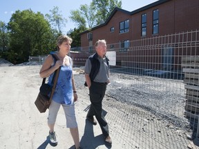 Villa Beaurepaire executives Kate Coulter and Lyle Cruickshank outside the building.