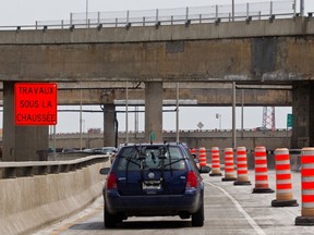 Access to all westbound highways off Decarie were blocked overnight from Wednesday, Sept. 25, to Thursday, Sept. 26.