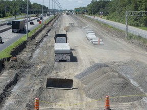 Westbound lanes are being rebuilt on Highway 40. (Peter McCabe/THE GAZETTE)