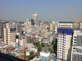 Cityscape of Seoul, South Korea.