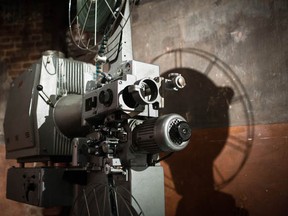 A picture taken on January 12, 2011 in Paris shows a 35-mm film loaded in a projector in the Cinema des Cineastes movie theatre (LOIC VENANCE/AFP/Getty Images)