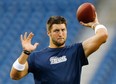 The Als hold Tim Tebow's CFL rights, but GM Jim Popp doesn't believe he's headed north anytime soon.
Jared Wickerham/Getty Images