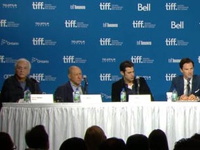 TIFF press conference on film The Fifth Estate, with Benedict Cumberbatch, Daniel Brühl and others,