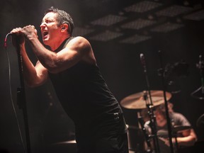 Trent Reznor fronts Nine Inch Nails at the Bell Centre in Montreal on Thursday, Oct. 3, 2013. (Tim Snow / evenko)
