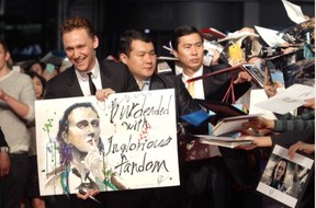Actor Tom Hiddleston meets fans while promoting the film Thor: The Dark World, in Seoul, South Korea, on October 14, 2013. Chung Sung-Jun, Getty Images.