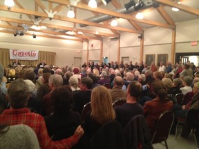 More than 300 people attended the mayoral candidates debate in Hudson on Thursday evening.