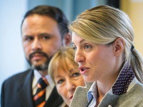 Montreal mayoral candidate Mélanie Joly, right, has gone from being a virtual unknown at the start of the Montreal election campaign to second place in the latest public opinion poll. Is her rise a statistical anomaly? Or is something happening in this campaign that no one anticipated? (Dario Ayala / THE GAZETTE)