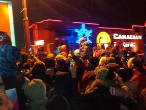 CP's Holiday Train rolls into Beaconsfield station on Tuesday, Nov. 26.