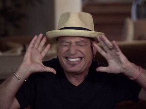 In this screen shot from the documentary film When Jews Were Funny, Canadian comedian Howie Mandel demonstrates that the same facial  expression can have multiple uses.s