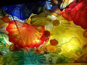 The " Chihuly"  glass ceiling at the Montreal Museum of Fine Arts was amazing!