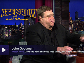 John Goodman on Letterman Nov. 27