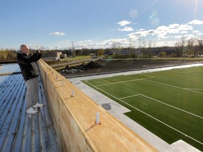 Philipp Schumacher on the site of new sports dome.