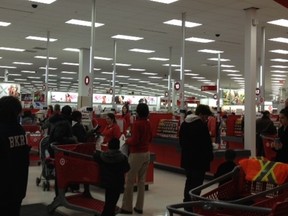 Shoppers at Target on Tuesday evening, Nov. 12.
