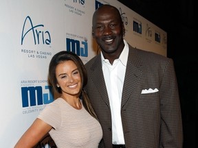 FILE  DECEMBER 01: It has been announced that basketball legend Michael Jordan and wife, Yvette Prieto are expecting their first baby together. Jordan, 50 years old and Prieto, 34 years old, got married seven months ago. Jordan has three children from his previous marriage to Juanita Venoy (Juanita Jordan). LAS VEGAS, NV - APRIL 05:  Charlotte Bobcats owner Michael Jordan (R) and fiancee Yvette Prieto arrive at the 12th Annual Michael Jordan Celebrity Invitational Gala At ARIA Resort & Casino on April 5, 2013 in Las Vegas, Nevada.  (Photo by Isaac Brekken/Getty Images for Michael Jordan Celebrity Invitational)