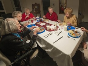 Residents at the Villa Beaurepaire in Beaconsfield shared a meal, Dec. 6, 2013.