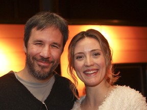 Director Denis Villeneuve, left and actress Evelyne Brochu, right,  at press conference announcing the Canadian Screen Awards Monday January 13. Both Villeneuve and Brochu are among the nominees. (Marie-France Coallier / THE GAZETTE)