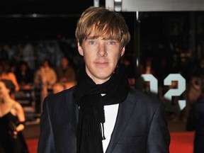 Benedict Cumberbatch, wearing a scarf,  at  the 54th BFI London Film Festival on October 21, 2010 in London, England.  (Samir Hussein/Getty Images)