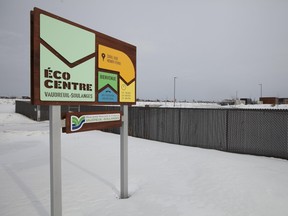 MONTREAL, QC: JANUARY 25, 2014 -- The sign of the Vaudreuil-Soulanges Ecocenter located in Vaudreuil on January 25, 2014. (Robert Amyot / THE GAZETTE)
