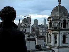 Sherlock Holmes is back! (Screen grab from BBC TV trailer.)