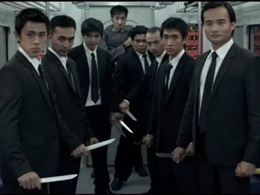 Exactly what we don't want to see on our morning commute. Screenshot from trailer for martial-arts film The Raid 2.