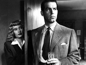 Barbara Stanwyck and Fred MacMurray in 1944 film noir Double Indemnity.