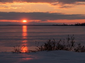 Lac St. Louis sunset from Dorval