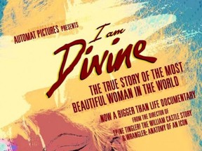 The critically-hailed documentary film I Am Divine, about the iconic drag queen and muse of film director John Waters, screens at Montreal's at Cinema du Parc (Film poster courtesy www.divinemovie.com)