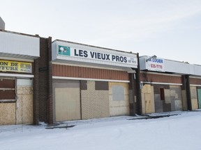 The run down, boarded-up strip mall in Valois Village that a Quebec court has ordered to be sold by November 2014.