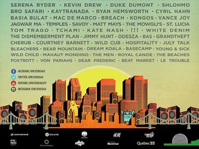 Here is the poster for the 2014 lineup for Osheaga in Montreal.