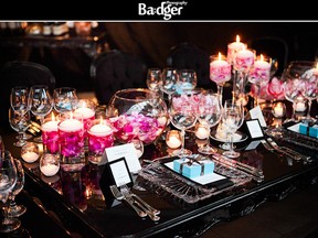 Modern and elegant touches at the Bridal Boudoir preview dinner
(photo by Badger Photography)