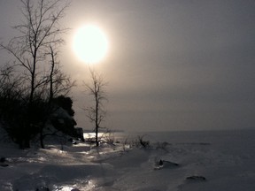 Looking westward from the northern tip of the park in the late afternoon.