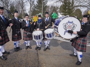 Members of the Montreal Pipes and Drums.
