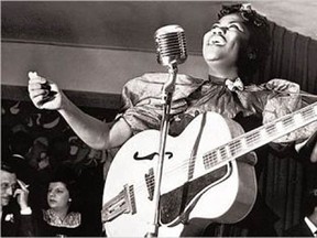 Sister Rosetta Tharpe was equally at home singing in church or in nightclubs.