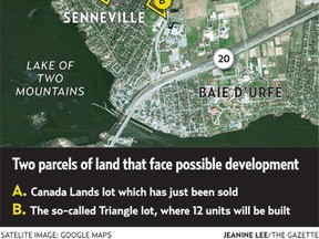 The zoning plan will allow an estimated 110 housing units in the larger lot, A.