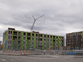 Condo construction on De la Gare Blvd. in Vaudreuil-Dorion on Monday, April 28, 2014.