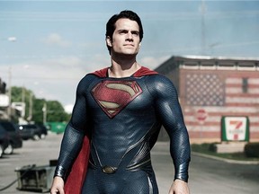 Actor Henry Cavill stars as Superman in Man of Steel, the latest screen incarnation of the superhero created by Joe Shuster and Jerry Siegel.(AP Photo/Warner Bros. Pictures, Clay Enos)
